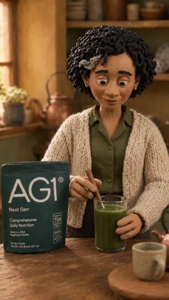 A claymation ad the skill made for AG1